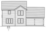 Craftsman House Plan - Woodstone 77269 - Rear Exterior