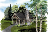 Lodge Style House Plan - Honey Bear 77306 - Front Exterior
