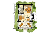 Lodge Style House Plan - Honey Bear 77306 - 1st Floor Plan