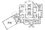 Lodge Style House Plan - Timberline 77358 - 1st Floor Plan
