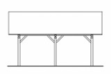 Traditional House Plan - Carport 77435 - Left Exterior