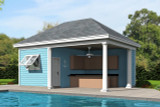 Traditional House Plan - Manchester Poolhouse 77507 - Front Exterior