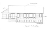 Ranch House Plan - 77643 - Rear Exterior