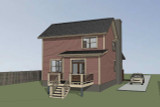 Bungalow House Plan - 77814 - Rear Exterior