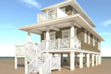 Cape Cod House Plan - Four Bells 77893 - Rear Exterior