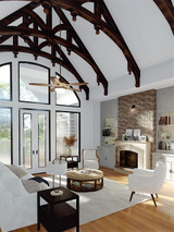 Craftsman House Plan - Chestnut Falls Cottage 78321 - Living Room