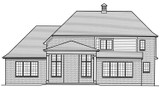 Tudor House Plan - Winslow 78491 - Rear Exterior