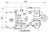 Classic House Plan - Fells Manor 78779 - 1st Floor Plan