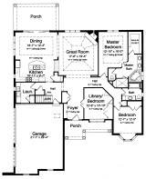 Ranch House Plan - Sherwood 79045 - 1st Floor Plan