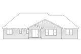 Ranch House Plan - Manor Heart 80138 - Rear Exterior