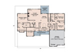 Ranch House Plan - Manor Heart 80138 - 1st Floor Plan