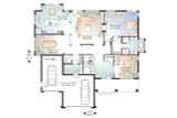 Craftsman House Plan - East Lake 80477 - 1st Floor Plan
