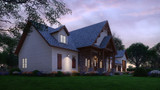 Traditional House Plan - Diamond Creek 80618 - Left Exterior