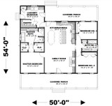 Cottage House Plan - 82047 - 1st Floor Plan
