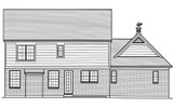 Traditional House Plan - The Bellebrooke 84293 - Rear Exterior
