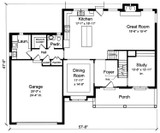 Traditional House Plan - The Bellebrooke 84293 - 1st Floor Plan