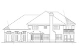Spanish House Plan - Stanfield 84658 - Rear Exterior