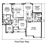 Craftsman House Plan - The Glen Arbor 85090 - 1st Floor Plan