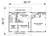 Classic House Plan - 86221 - 1st Floor Plan