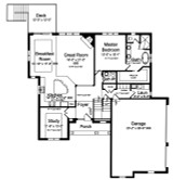 Cape Cod House Plan - Regents Park 86663 - 1st Floor Plan