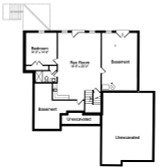 Cape Cod House Plan - Regents Park 86663 - Basement Floor Plan