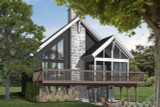 A-Frame House Plan - The Sun Stream 2 87604 - Rear Exterior