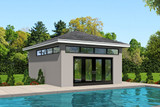 Traditional House Plan - Mariner Poolhouse 88144 - Front Exterior