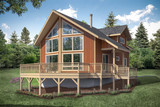 A-Frame House Plan - Timber Hill 88150 - Front Exterior