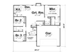 Ranch House Plan - Tollefson II 88492 - 1st Floor Plan