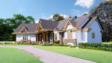 Farmhouse House Plan - Chestatee River B 88521 - Front Exterior