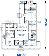 Classic House Plan - 89197 - 1st Floor Plan