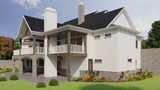Craftsman House Plan - Tiger Creek Cottage D 89328 - Rear Exterior