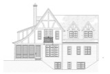 Tudor House Plan - Charleston 89475 - Rear Exterior