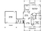 Bungalow House Plan - Wisteria 89501 - 1st Floor Plan