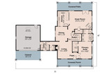 Bungalow House Plan - Wisteria 89501 - 1st Floor Plan