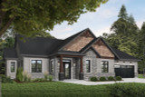 Craftsman House Plan - Providence 3 89573 - Front Exterior