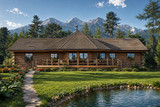 Lodge Style House Plan - Ridgeline 89692 - Rear Exterior