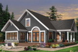 Secondary Image - Country House Plan - Suncrest 90492 - Left Exterior
