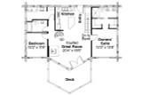 A-Frame House Plan - Eagle Rock 90503 - 1st Floor Plan