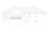 Traditional House Plan - Fluhman 90713 - Rear Exterior