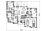 Ranch House Plan - Robin 91884 - 1st Floor Plan