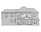 Colonial House Plan - Sweetbriar 94014 - Rear Exterior