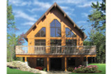 A-Frame House Plan - Skylark 3 94498 - Rear Exterior
