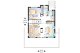 A-Frame House Plan - Skylark 3 94498 - 1st Floor Plan