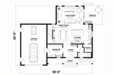 Farmhouse House Plan - Oaks 95488 - 1st Floor Plan