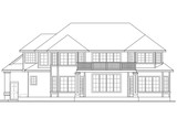 European House Plan - Reynolds 95664 - Rear Exterior