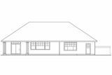 Ranch House Plan - Lindgren 96424 - Rear Exterior