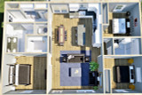 Cottage House Plan - 96882 - 1st Floor Plan Dollhouse - 