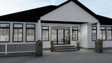 Craftsman House Plan - Boren 97463 - Rear Exterior