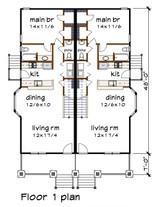 Bungalow House Plan - 98901 - 1st Floor Plan